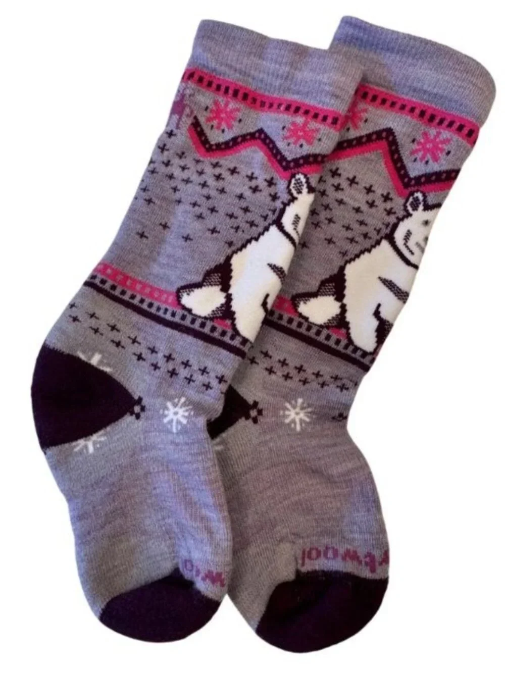 Smartwool Kid's Wintersport Size XSmall Full Cushion Socks Heavy Purple Crew Yet